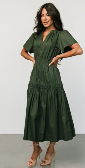 Together With You Maxi Dress- Olive