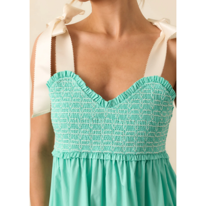 The Felicity Mint Cotton Midi Dress