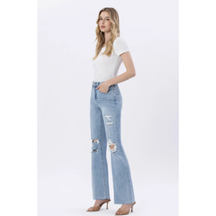 Lavender Vintage Super High Rise Flare Jeans