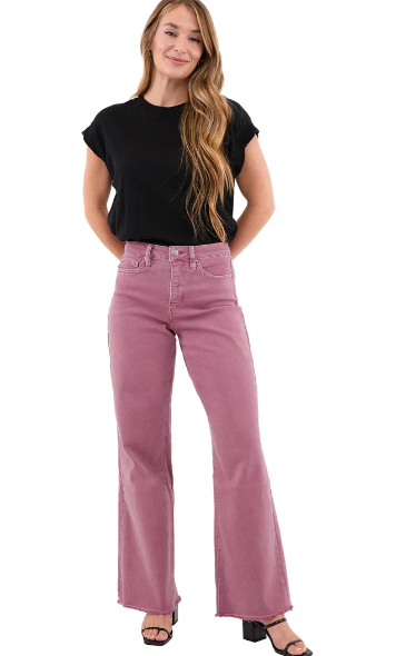 RFM Chloe High Rise Frayed Wide Leg Denim