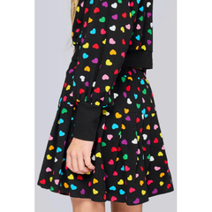 Light Gray HANNAH BANANA Kids' Heart Pleated A-Line Skort
