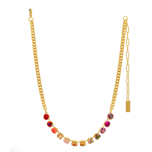 White Smoke TOVA MINI OAKLAND NECKLACE IN FLAMINGO MIX