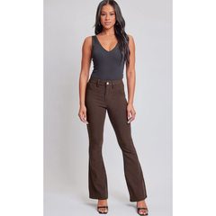 Light Gray YMI Hyperstretch High Rise Flare Pants, COCO
