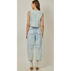 Gray AMAZING ROSE BARREL JEANS