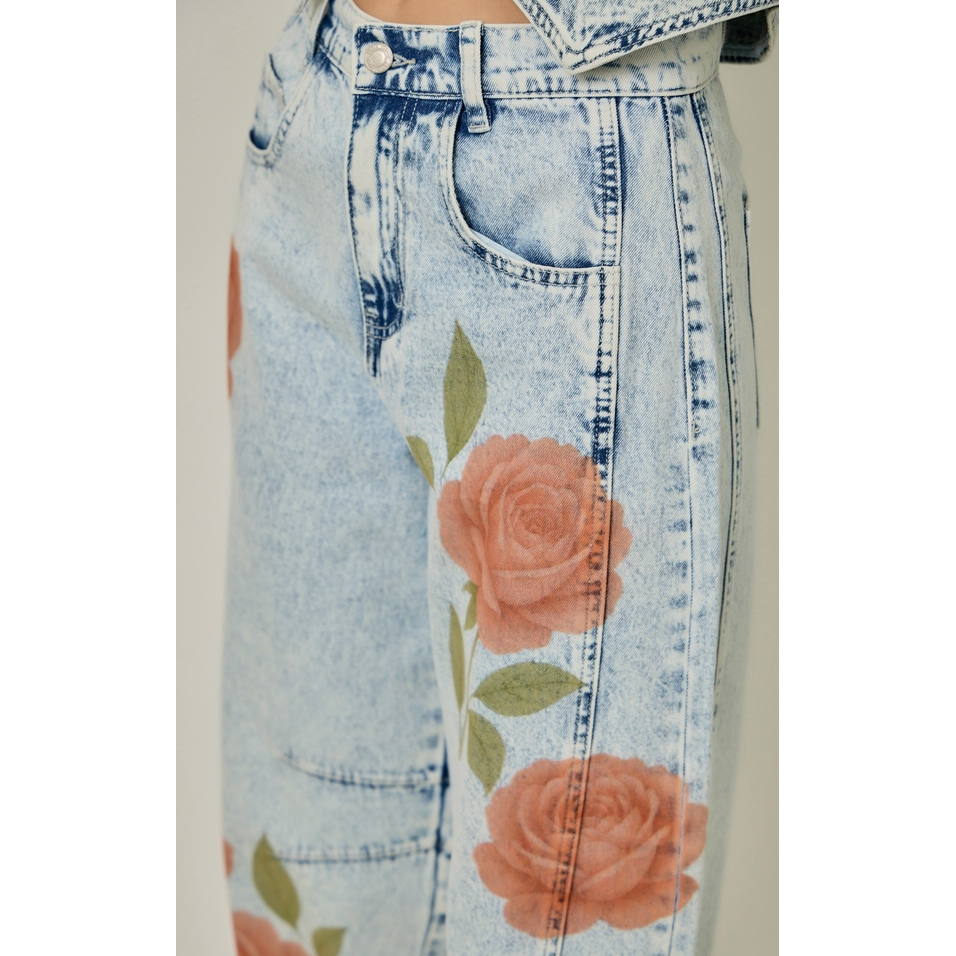 Dark Gray AMAZING ROSE BARREL JEANS