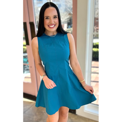Dark Cyan MARY KATE TANK MINI DRESS