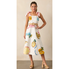 Light Gray Zahra Island Tyra Smocked Midi Dress