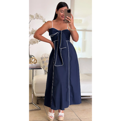 Lavender Viona Empire Midi Dress