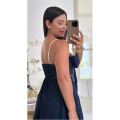 Light Gray Viona Empire Midi Dress