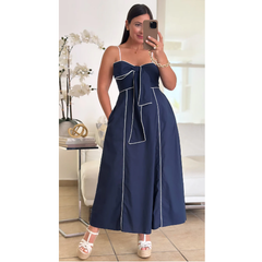 Lavender Viona Empire Midi Dress