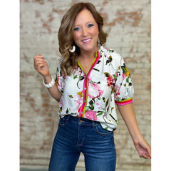 AUTUMN HUES FLORAL TOP