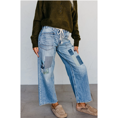 Vervet Patchwork Drawstring Denim