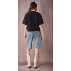 Western Patch Embroidered Knit Top