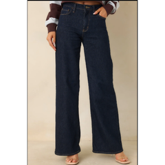 VERVET Mid Rise Dark Wash Trouser Jeans