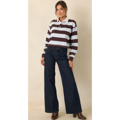 VERVET Mid Rise Dark Wash Trouser Jeans