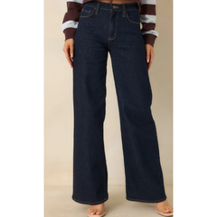 VERVET Mid Rise Dark Wash Trouser Jeans