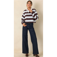VERVET Mid Rise Dark Wash Trouser Jeans