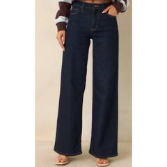 VERVET Mid Rise Dark Wash Trouser Jeans
