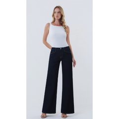 VERVET Mid Rise Dark Wash Trouser Jeans