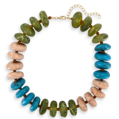 Multicolor Mix Resin Beaded Necklace