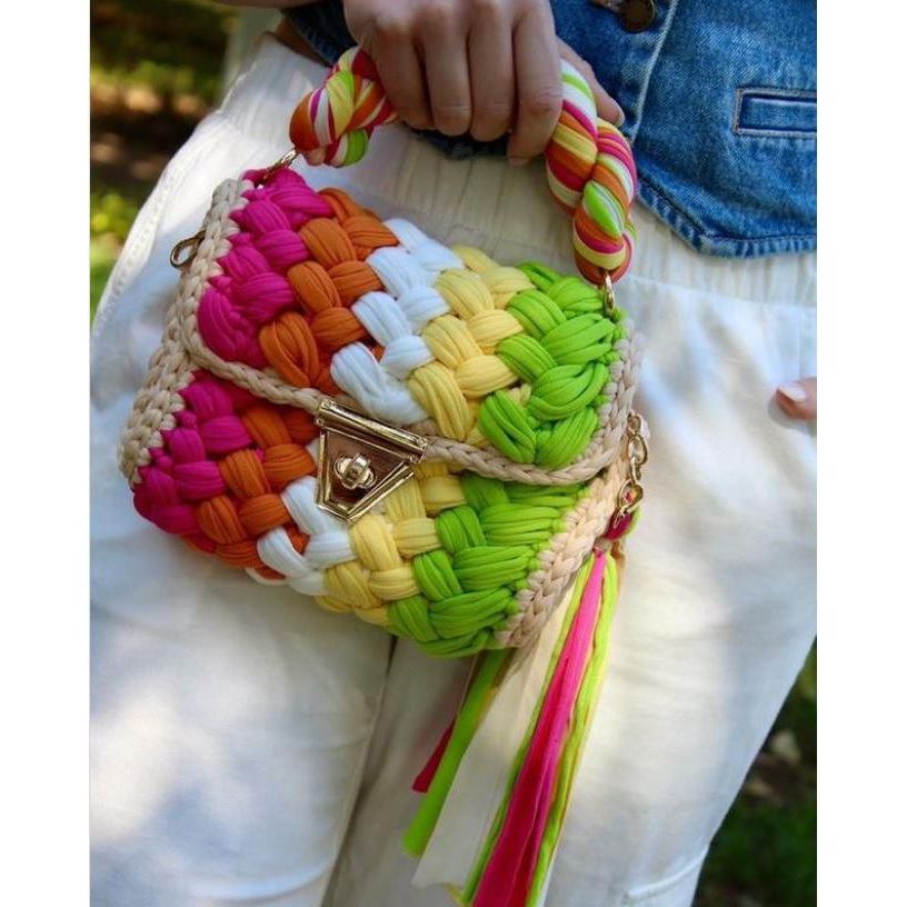 Sorbet Rainbow Montego Woven Bag