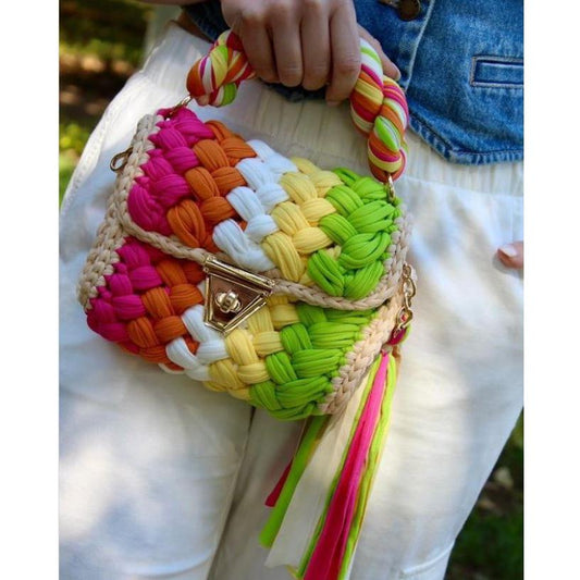 Sorbet Rainbow Montego Woven Bag