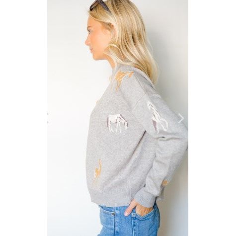 THML Equestrian Horse Knit Sweater