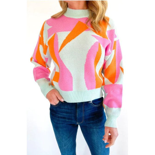 THML Geo Abstract Pattern Sweater