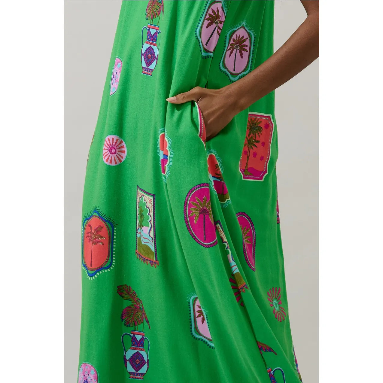 Trinie Postcard Rubi Halter Neck Maxi Dress
