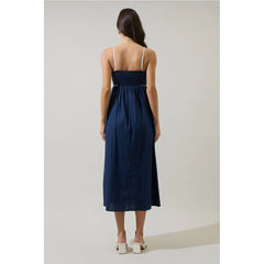 Gray Viona Empire Midi Dress