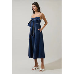 Gray Viona Empire Midi Dress