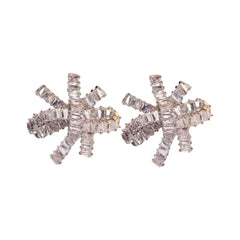 White Smoke Bowknot Studs Earrings