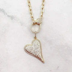 Lavender Treasure Jewels, Gold Clip Heart