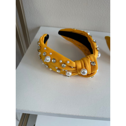 Yellow Jeweled Headband