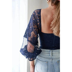 White Smoke Twosisters The Label Lauren Navy Top