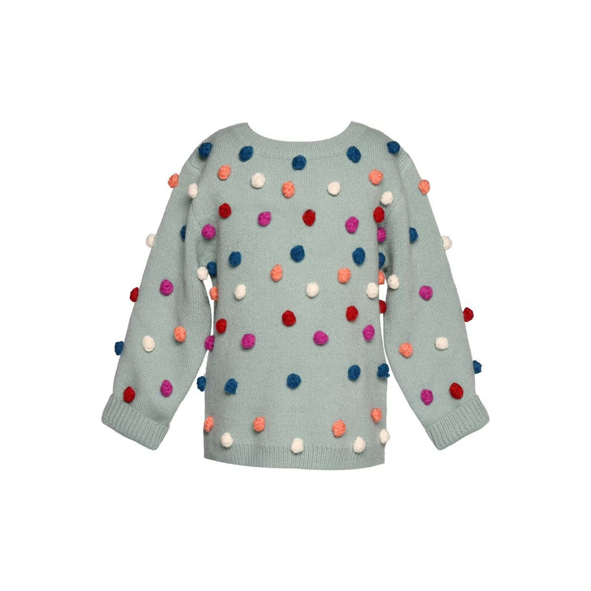 White Smoke Hannah Banana Pom Pom Sweater