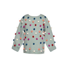 White Smoke Hannah Banana Pom Pom Sweater