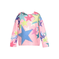 White Smoke Hannah Banana Star Sweater with Rhinestones