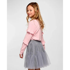 Lavender Hannah Banana Girl's Tiered Ruffle Tulle Skirt
