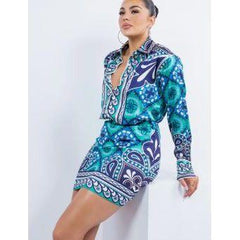 Lavender Brynn Abstract Print Skirt Set