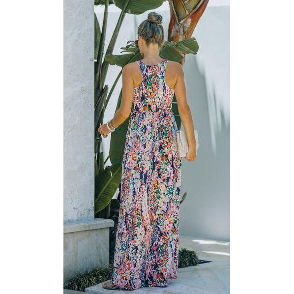 Regina Paisley Print Maxi Dress