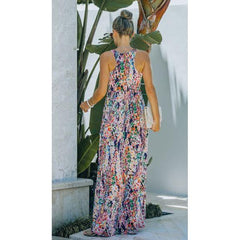 Dark Gray Regina Paisley Print Maxi Dress
